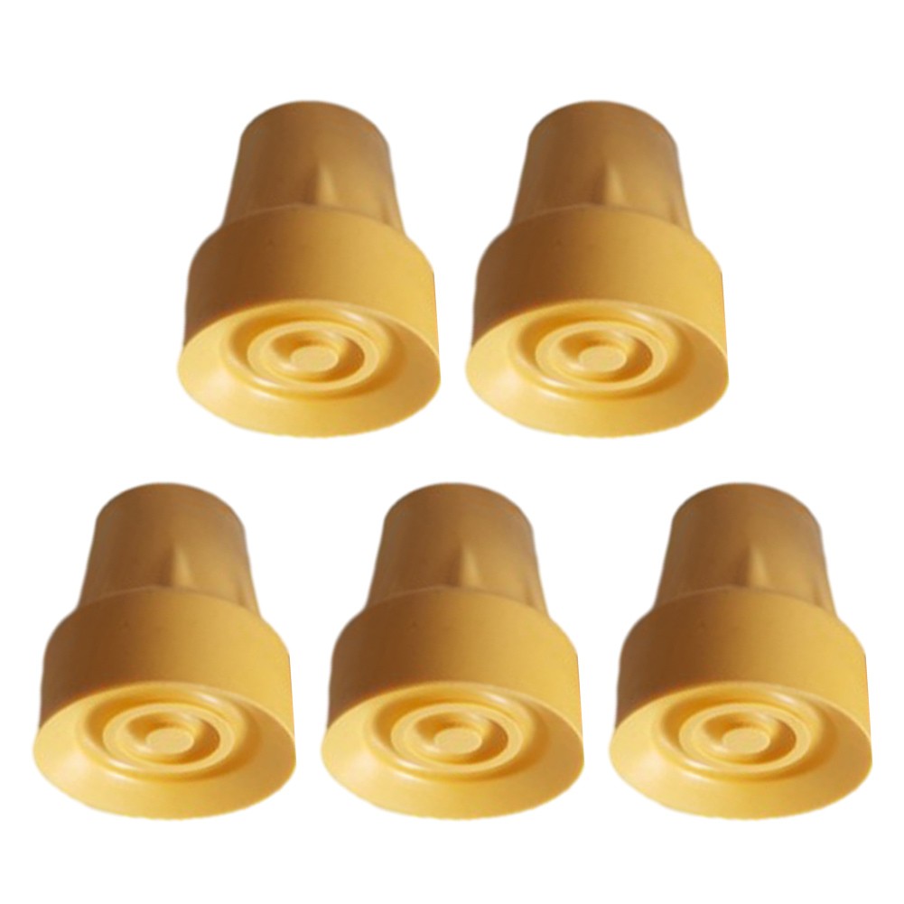 Rooha 5Pcs Camping Walking Stick Cane Crutch Rubber Mat Cover Tip Trekking Pole Tip Head 19Mm Rubber Cane Boarding Pad Anti-Wear Tools